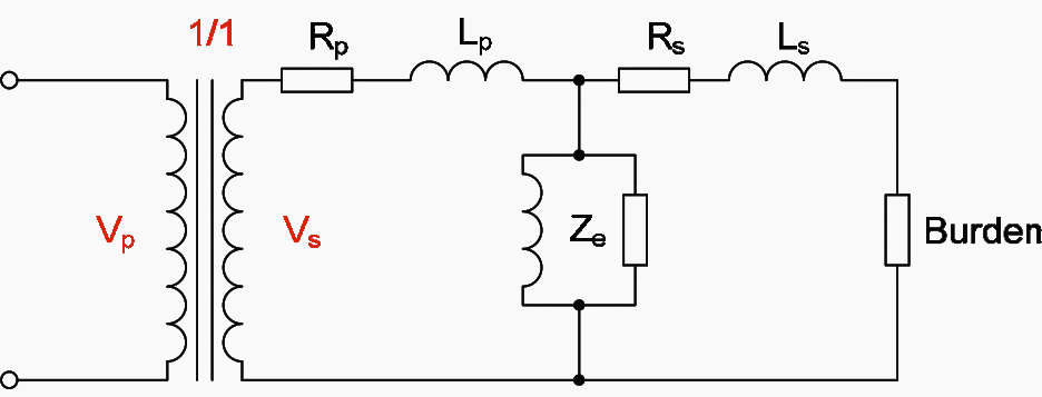 Equivalent circuit of transformer